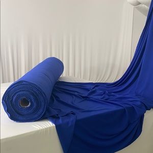 3 Yards - Blue Supima Spandex Micro Rib Fa…